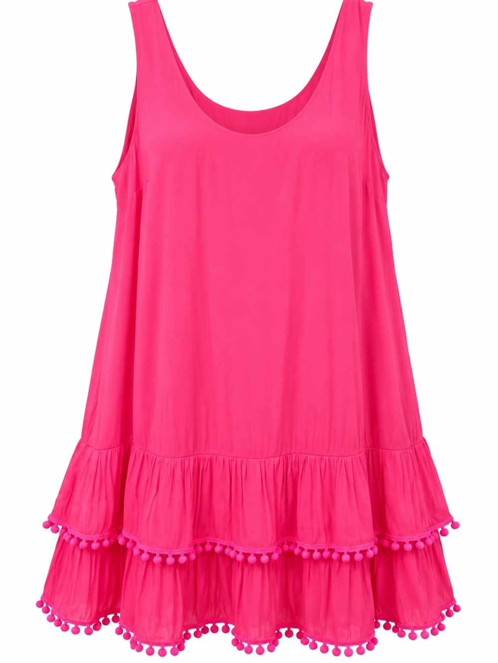 Lilly Pulitzer Natashia Kir Royal Pink Pom Pom Dress XL